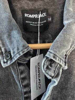 RomperJack Washed Black Denim Romper